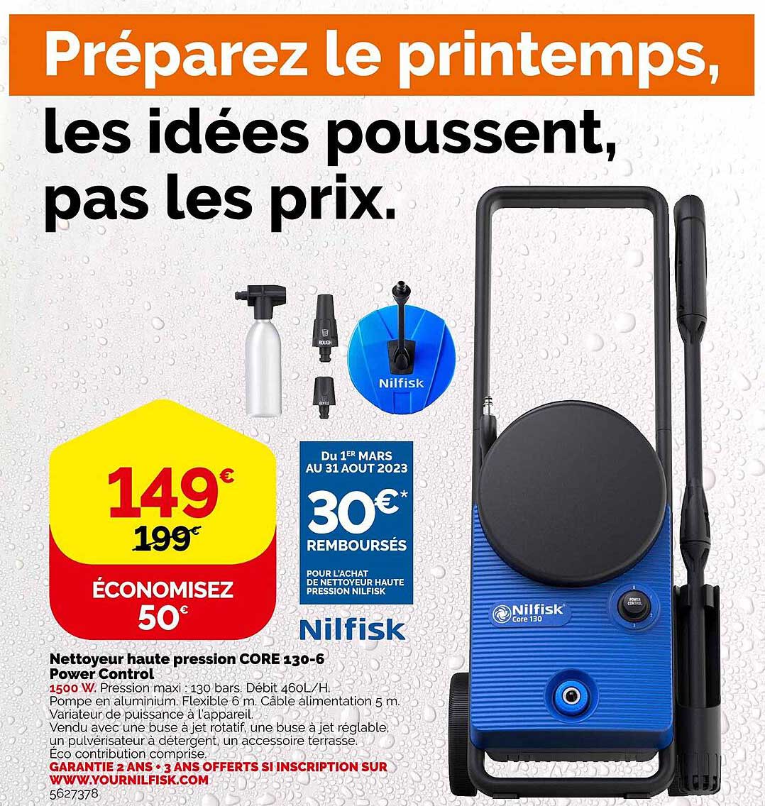 nettoyeur haute pression core 130-6 power control