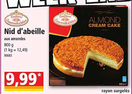 nid d'abeille aux amandes
