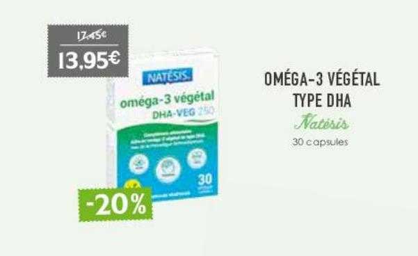 oméga-3 végétal type dha natésis