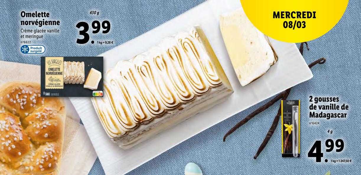 omelette norvégienne, 2 gousses de vanille de madagascar deluxe