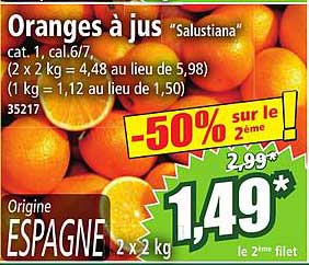 oranges à jus "salustiana"