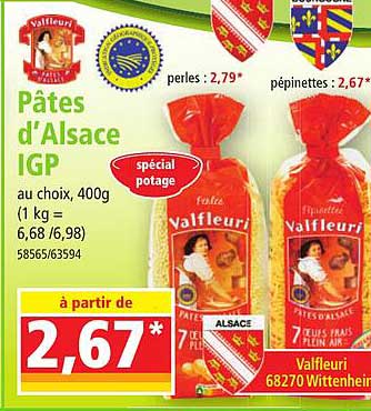 Pâtes D'alsace Igp Valfleuri