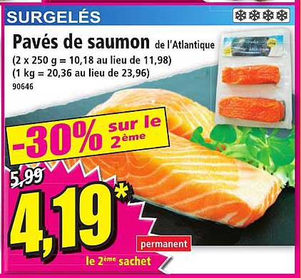 pavés de saumon de l'atlantique