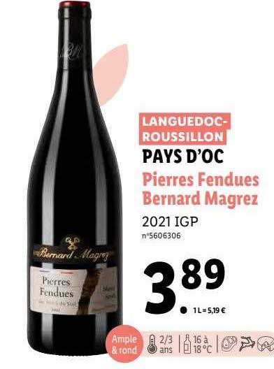 pays d'oc pierres fendues bernard magrez 2021 igp