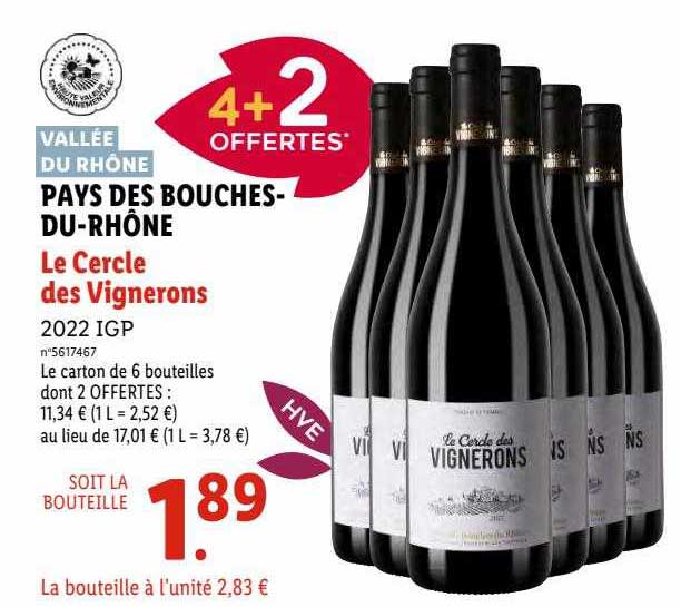 pays des bouches-du-rhône le cercle des vignerons 2022 igp