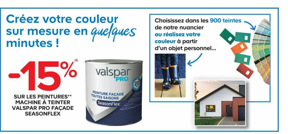 peintures machine à teinter valspar pro façade seasonflex