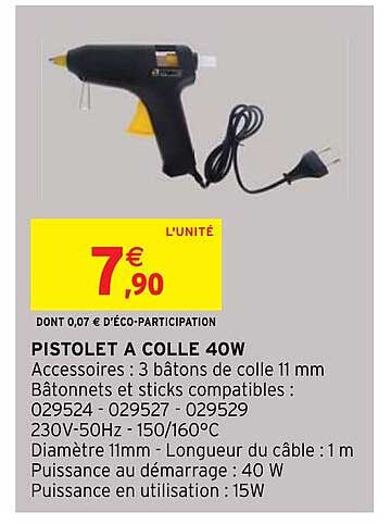 pistolet à colle 40w