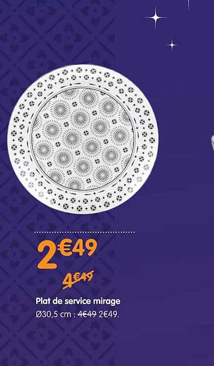 plat de service mirage