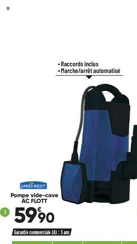 pompe vide-cave ac flott jardibest