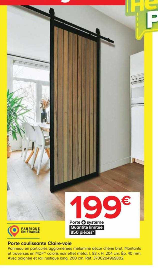 Porte Coulissante Claire-voie