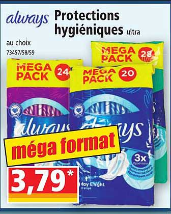 protections hygiéniques ultra always