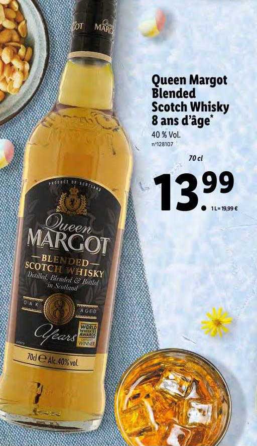 queen margot blended scotch whisky 8 ans d'âge