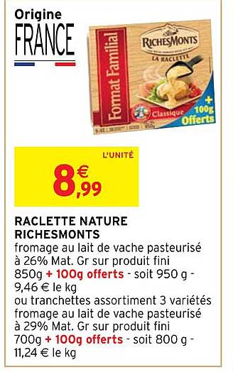 raclette nature riches monts
