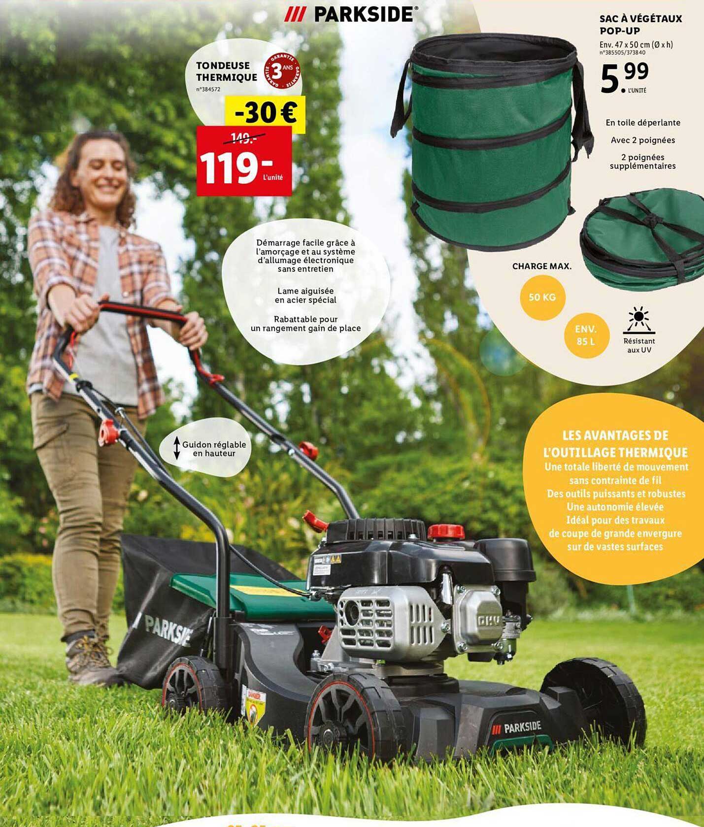 sac à végétaux pop-up parkside