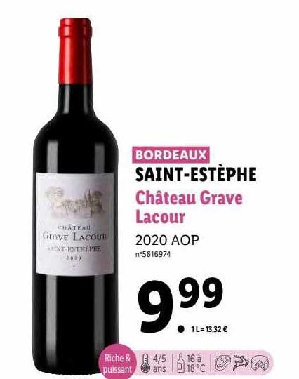 saint-estèphe château grave lacour 2020 aop