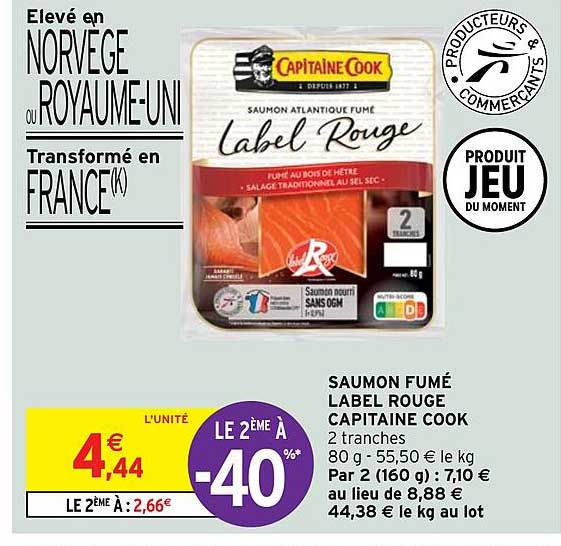 Saumon Fumé Label Rouge Capitaine Cook