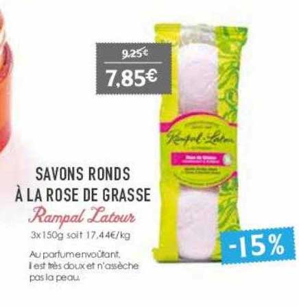 savons ronds à la rose de grasse rampal latour