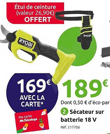 Sécateur Sur Batterie 18v Ryobi