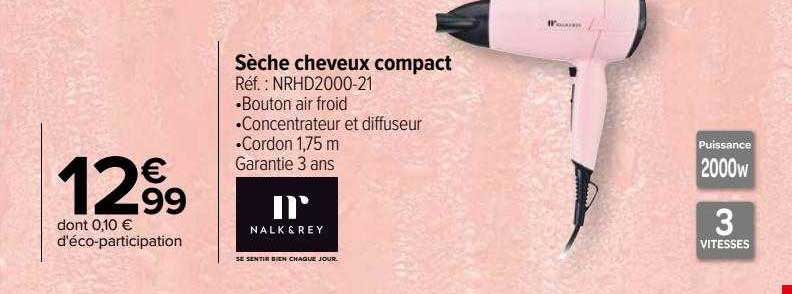 sèche cheveux compact nalk & rey