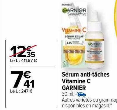 sérum anti-tâches vitamine c garnier