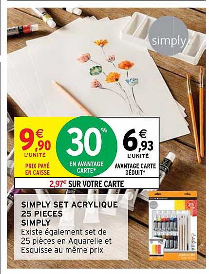 simply set acrylique 25 pièces simply