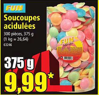 soucoupes acidulées fun