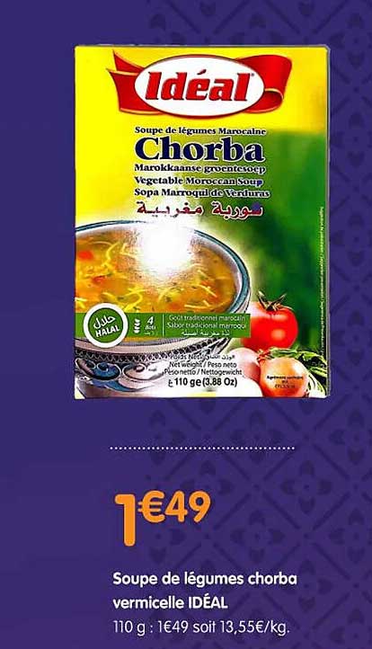 soupe de légumes chorba vermicelle idéal