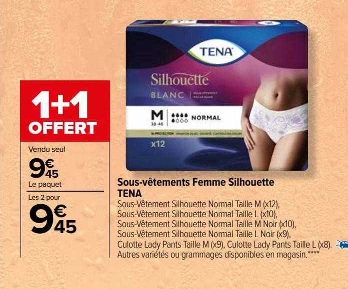 sous-vêtements femme silhouette tena