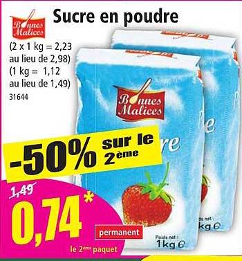 sucre en poudre bonnes malices