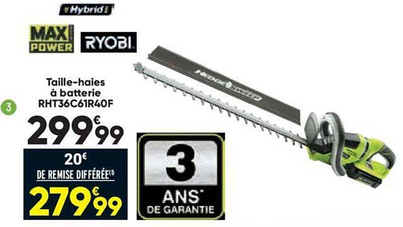 Taille-haies à Batterie Max Power, Ryobi
