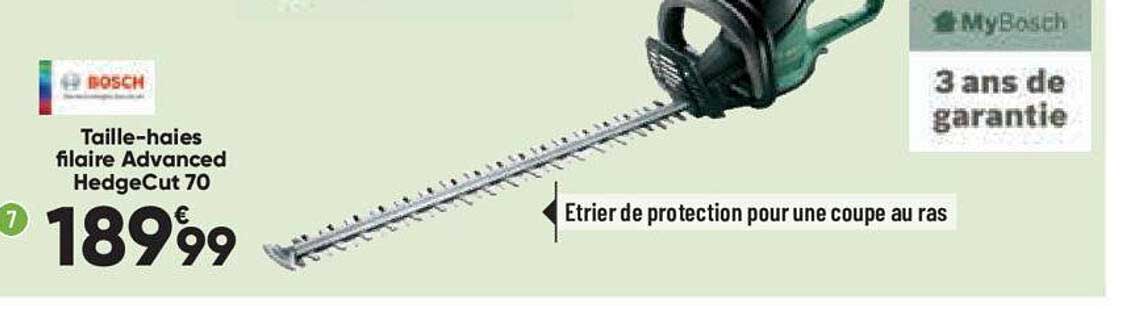 taille-haies filaire advanced hedgecut 70 bosch