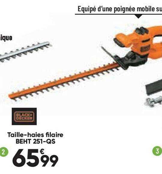 taille-haies filaire beht 251-qs black + decker
