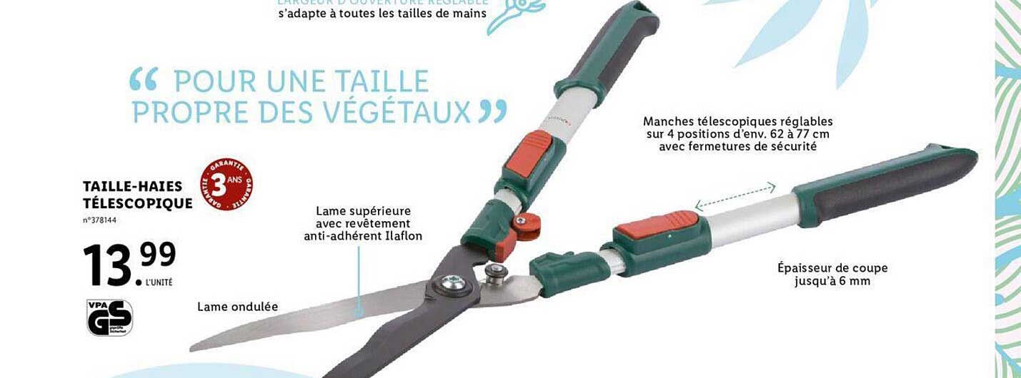 taille-haies télescopique parkside