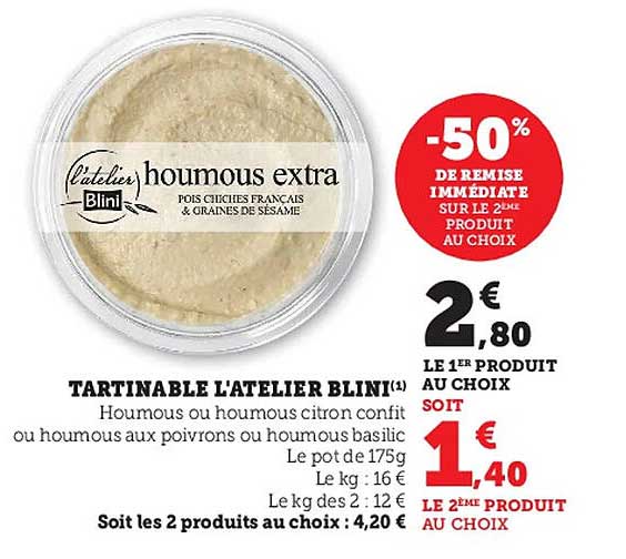 tartinable l'atelier blini