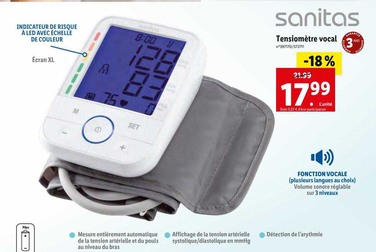 tensiomètre vocal sanitas