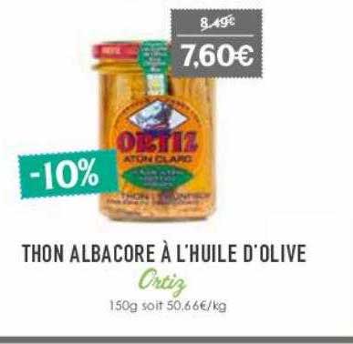 Thon Albacore à L'huile D'olive Ortiz