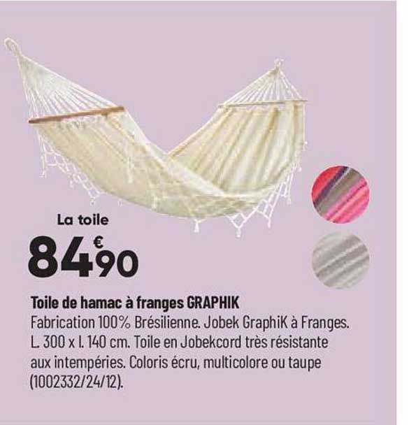 Toile De Hamac à Franges Graphik