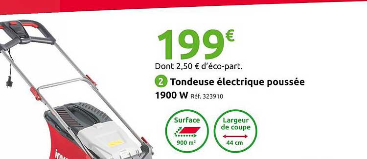 tondeuse électrique poussée 1900 w inventiv
