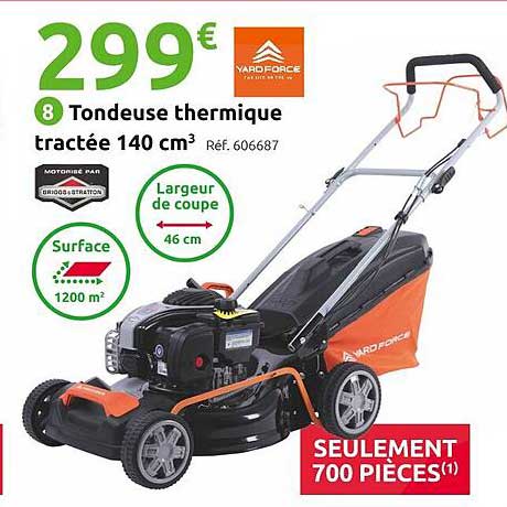 Tondeuse Thermique Tractée 140 Cm³ Yardforce