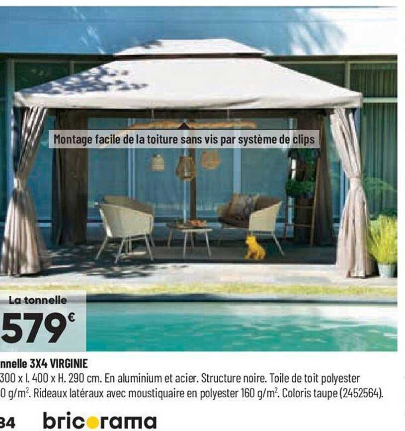 tonnelle 3x4 virginie