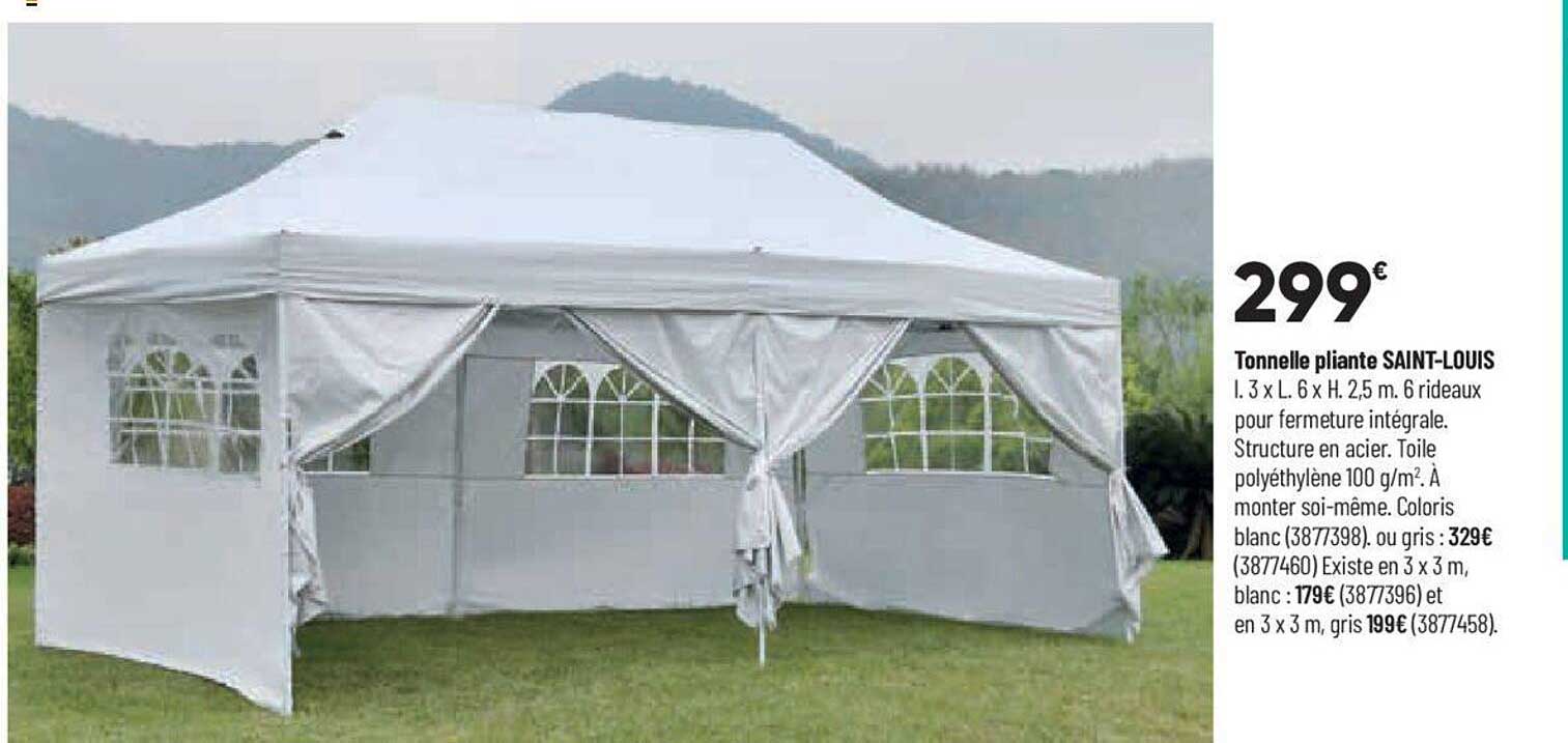 tonnelle pliante saint-louis