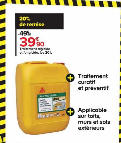 traitement algicide et fongicide, les 20 l