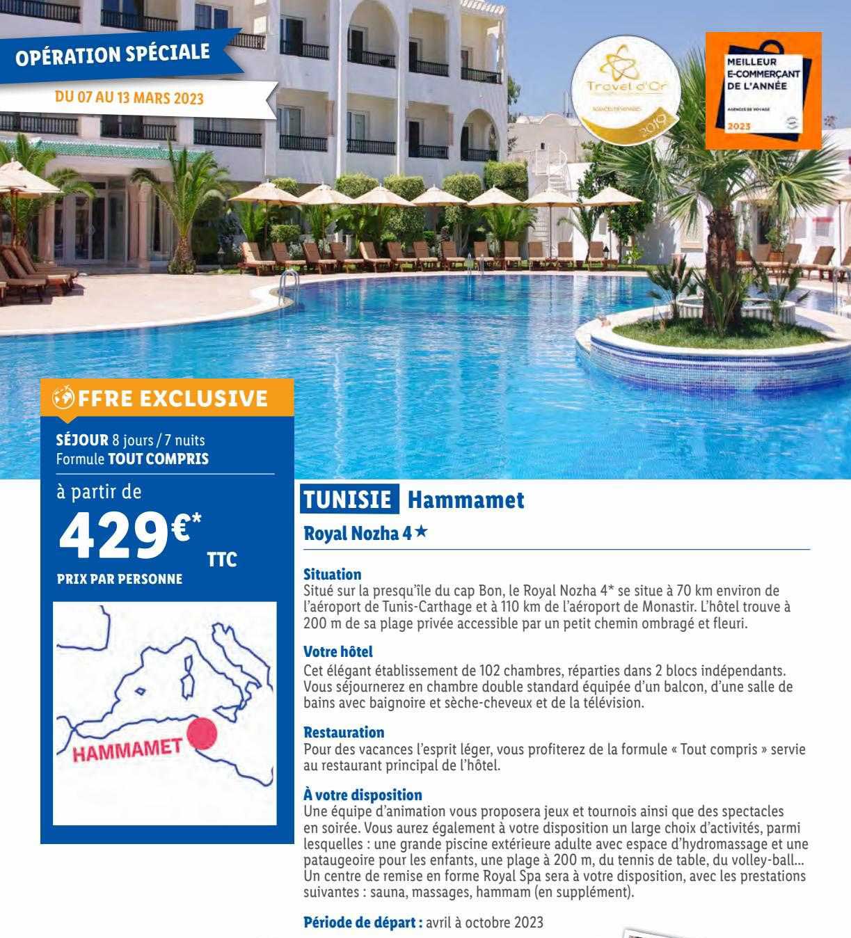 tunisie hammamet : royal nozha 4*