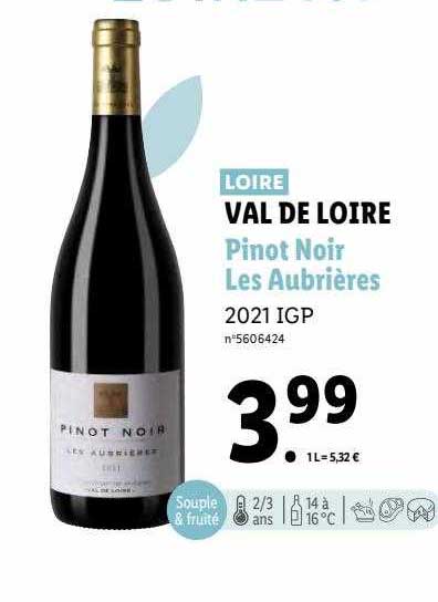 val de loire pinot noir les aubrières 2021 igp