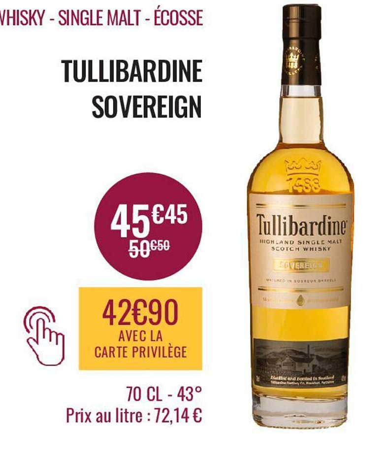 whisky - single malt - écosse tullibardine sovereign