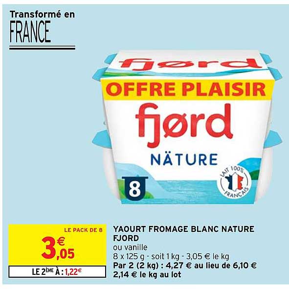 Yaourt Fromage Blanc Nature Fjord