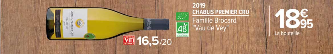 2019 chablis premier cru famille brocard "vau de vey"