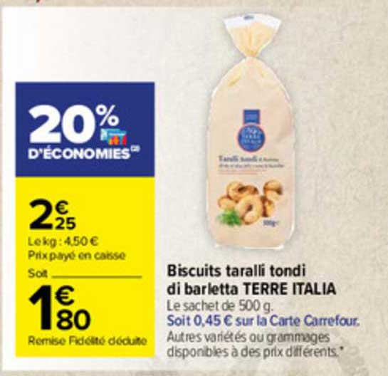 biscuits taralli tondi di barletta terre italia