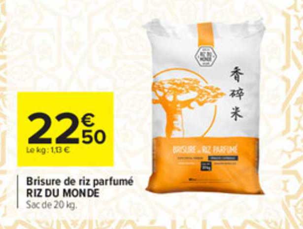 brisure de riz parfumé riz du monde