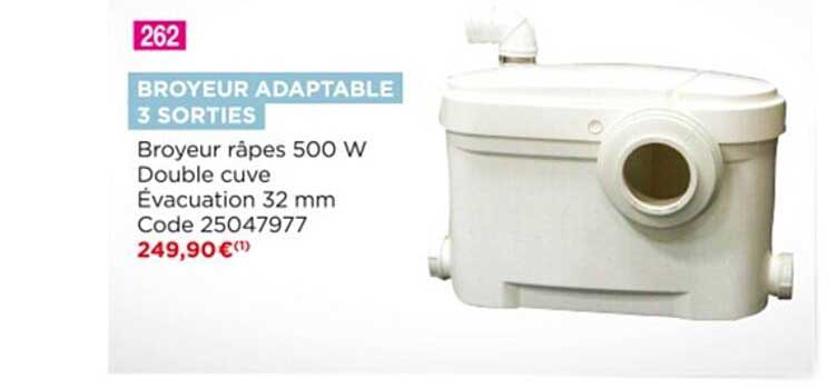 broyeur adaptable 3 sorties